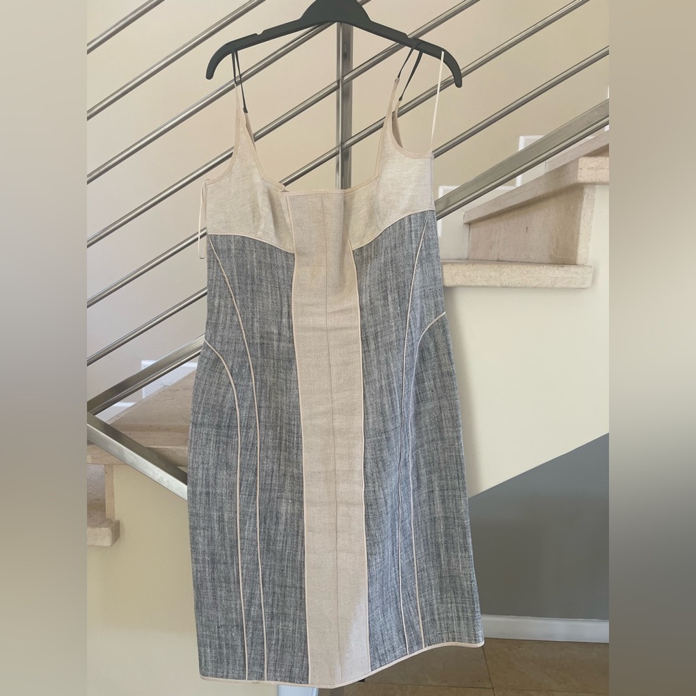 Vintage Narciso Rodriguez Cream & Black Sleeveless Dress